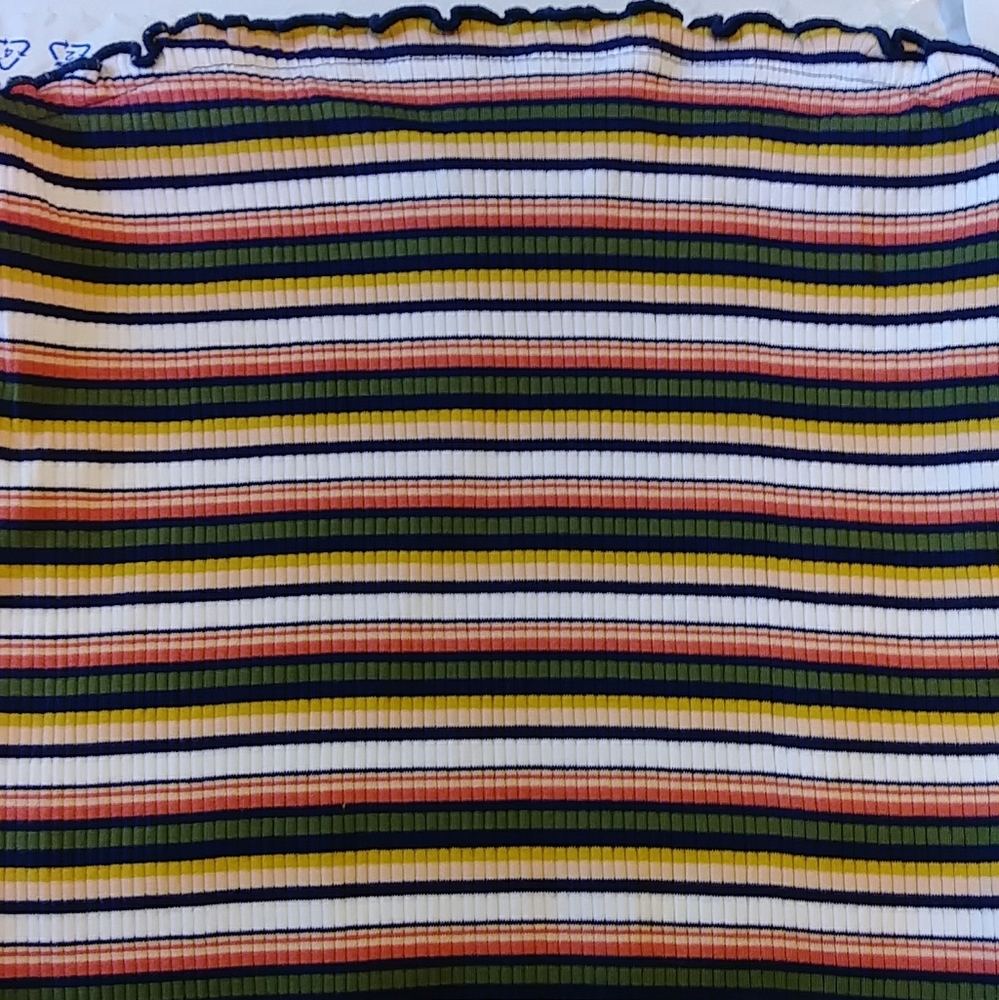 Derek Heart Juniors White Multicolor Striped Strapless soft Knit Tube Top S 410